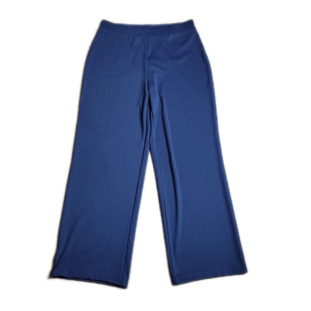 Kasper Pull On Stretchy Pants ~ Sz S ~ Dark Blue ~ High Rise ~ 28" Inseam